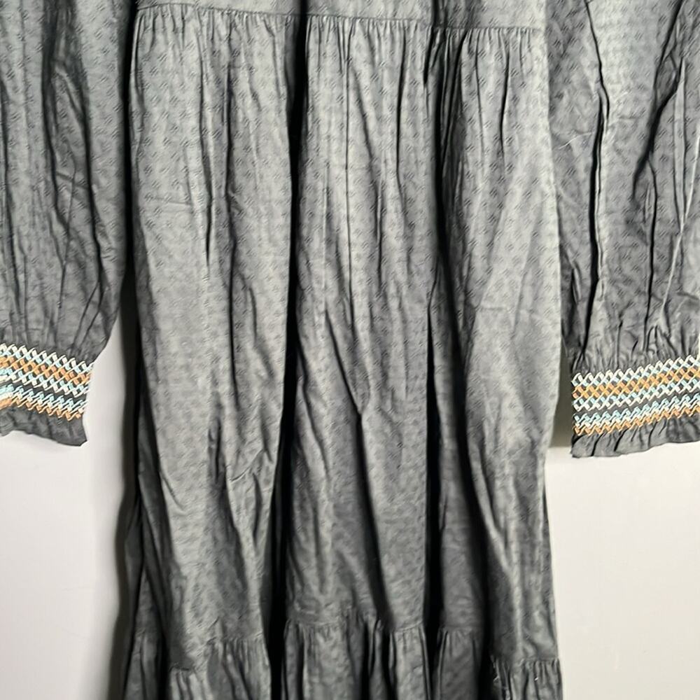 Universal Thread Gray Tiered Ruffle Maxi Dress Of… - image 3